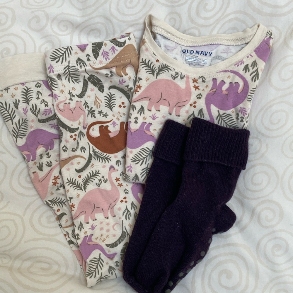 Pajama set with wool socks/slippers
